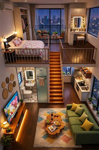 Cozy Modern Loft Retreat with Stunning City Views