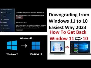 How To Downgrade Windows 11 To Windows 10 || Downgrading from Windows 11 to 10 Easiest Way 2023