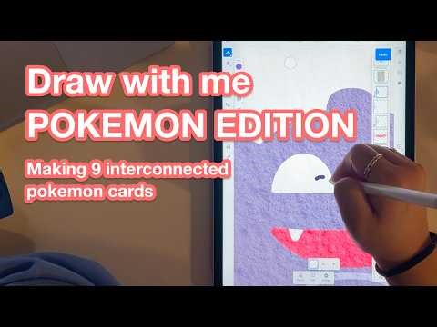 Draw with me - Koffing Pokemon edition | cozy art video with music to fall asleep to