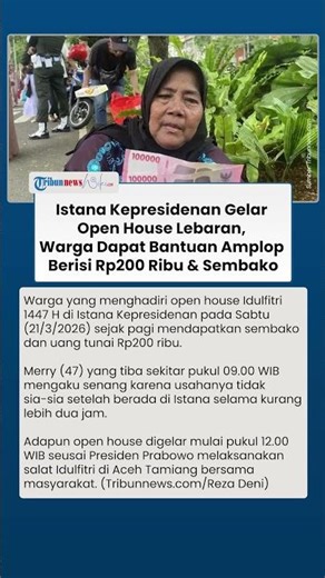 Open House Lebaran di Istana Kepresidenan, Warga Dapat Sembako & Amplop Berisi Uang Rp200 Ribu