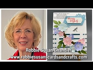 Lattice Fence Card made with Petal Park Flowers and Punch