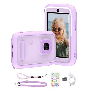 myFirst Camera 50 Kids Digital Camera - AI Video Editor, 20MP Photos, 1080P Video, Front & Selfie Lens, Portable Travel Camera, Purple
