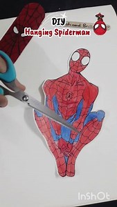 DIY Hanging Spiderman ❤🕸🕷 #spiderman #diy #trending #viral #shorts