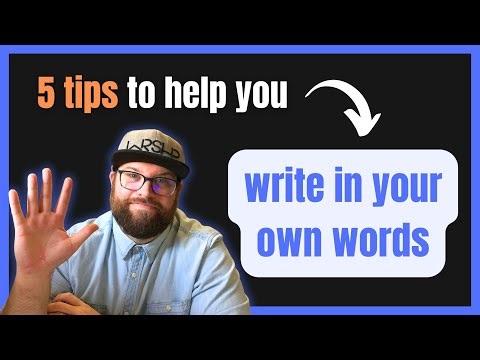 Write in your OWN words (5 note-taking tips)