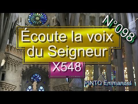 Écoute la voix du Seigneur - X548 - - Instrumental avec paroles - N°098 ‪@ManuPinto91‬