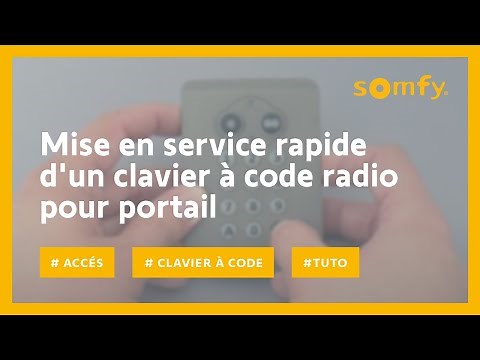 Quick commissioning of a radio code keypad for gates | Somfy