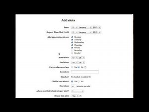 Scheduler: Creating Appointment Slots in Moodle