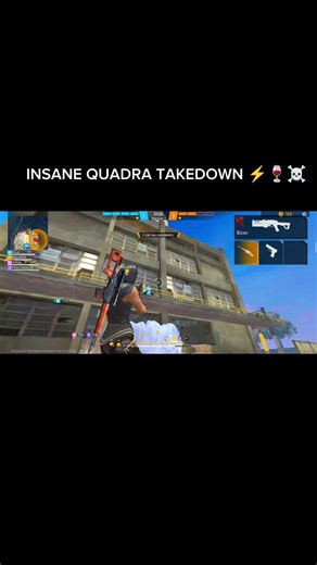 INSANE QUADRA TAKEDOWN ⚡🍷JUST WAIT AND WATCH ☠️. #shorts #freefiremax #quadrakill #csrank .