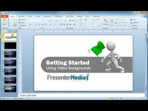PresenterMedia Video Backgrounds in PowerPoint