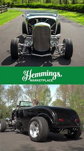 Hot rodding in one of its purest forms: a small-block Chevy V8 in an all-steel ’32 Ford Highboy Roadster body with big and little tires and an exposed engine for all to see—and hear! 🔥🔥🔥 Place your bid here https://www.hemmings.com/auction/1932-ford-model-b-ambler-pa-359142 #Hemmings #HemmingsMarketplace #Auction #HotRod #Highboy #classiccars #custom | Hemmings
