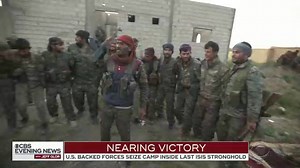 U.S.-backed forces in Syria seized control of the last ISIS-held territory Tuesday -- a significant step toward defeating the extremist group. “[ISIS] mostly ran away," one soldier tells CBS News, but the U.S. military estimates thousands of ISIS supporters remain underground. https://cbsn.ws/2TKNzg8 | CBS Evening News