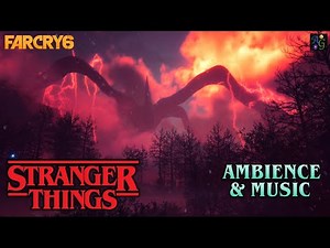 Stranger Things Ambience 4K | In Sight of the Mind Flayer 🎶 2+ HRs w/ original score (Seasons 1 & 2)