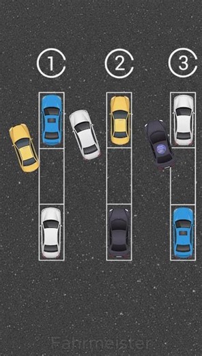 🚗 3 Einfache Parkmethoden | Parktipps leicht erklärt #driving #dmv #tips #shorts #youtube #fyp