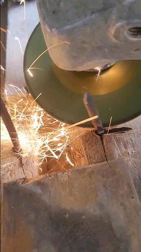 Tutorial:How to cut off nails with Angel Grinder #diy #woodworkings #technology #tools
