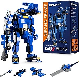 MyBuild Mecha Frame Sci-Fi Series Keiji 2 - Manga Inspired Futuristic Robot Mech Building Set, Creative Play with Building Bricks, Collectible Figure 5017