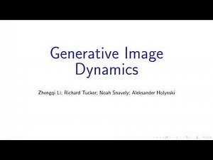[CVPR 24 Best Paper] Generative Image Dynamics