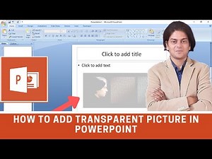 How do you make picture transparent in PowerPoint?