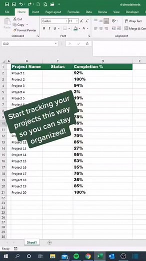 Completion bar #Excel #exceltraining #exceltutorial #exceltricks #exceltips #GoogleSheets #exceltemplate #exceltutorial LEARN MORE | LEARN MORE