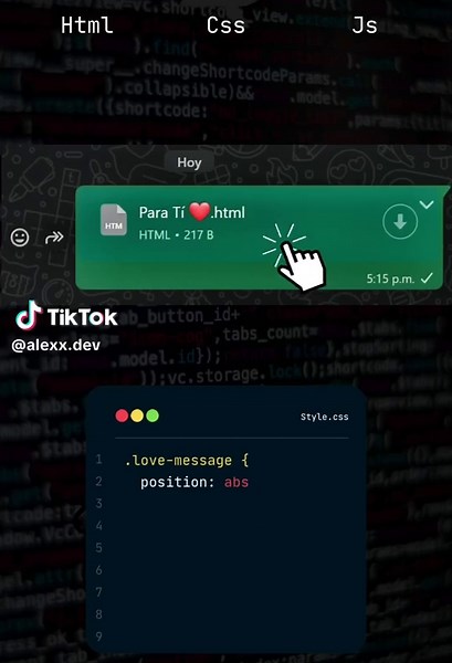 Programación | Hearts of love Mensajes de amor para dedicar Html, Css y Javascript link de ejemplo 👇🔥 https://para-ti-preciosa.vercel.app #programacion #dev #html #amor #ilove #ilove #loveyou #code #heart #❤️ #parejas #corazon #programming