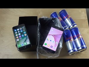 iPhone 7 vs. Samsung Galaxy S7 Red Bull Freeze Test! Will They Survive?