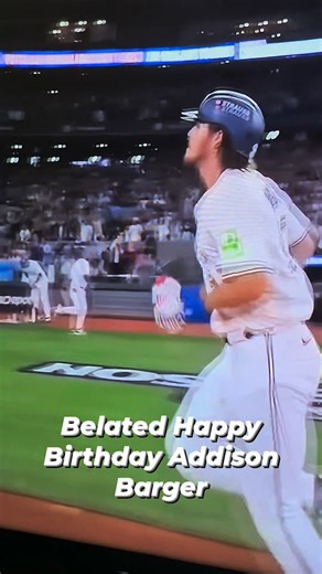 Belated Happy Birthday, Addison Barger — keep hitting 🔥 for the Blue Jays! 💙⚾ #birthday #addisonbarger #barger #bluejays #torontobluejays #bluejaysnation #fyp #followers #everyone #bluejaysbaseball #foryou | Millare Ruel