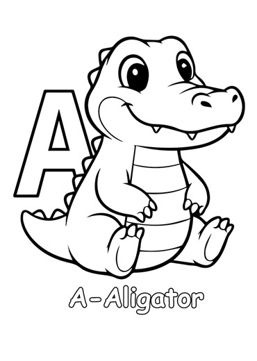 Animal Alphabet Coloring Book for Kids - A to Z Printable (PDF) - Etsy UK