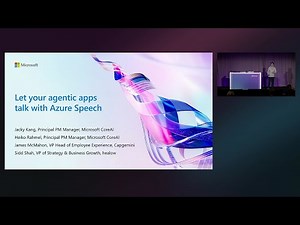 Let your agentic apps talk with Azure Speech | BRK198