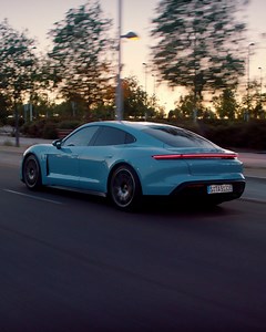 Have you met our latest Taycan addition? Let the smooth drive of our first three fully electric vehicles, including the new Taycan 4S, be your lift for the week. __ Taycan models: Electricity consumption combined: 26,9 – 24,6 kWh/100 km; CO2 emissions combined: 0 g/km | Porsche