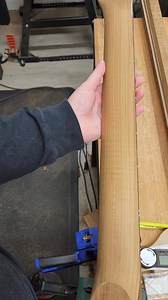 Shaping a roasted maple neck for a 7 string guitar #guitarneckcarving #guitarbuilding #7stringguitar #roastedmaple #torrefiedmaple | LAB Guitars & Basses