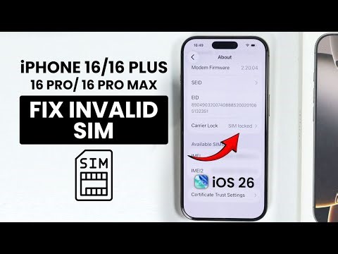 iOS 26 - How to Fix Invalid SIM Error on iPhone 16 / Pro Max