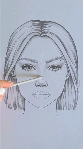 How to draw a face ✍️ #art #artwork #draw #drawing #anime #cartoon #diy #paint