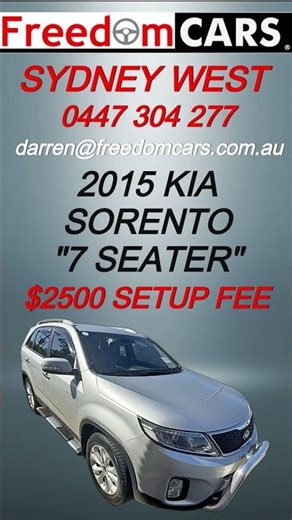 Kia Sorento, 7 Seater, 2015 Freedom Cars Sydney West