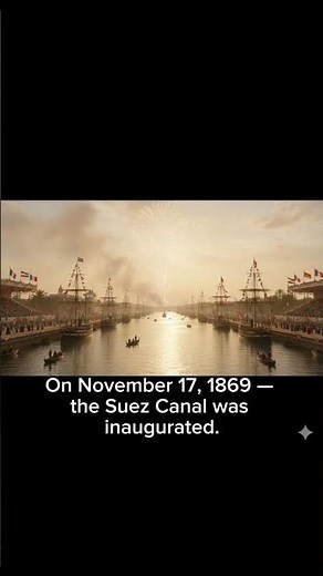 A canal through desert sand that changed world trade forever. #OnThisDay #SuezCanal