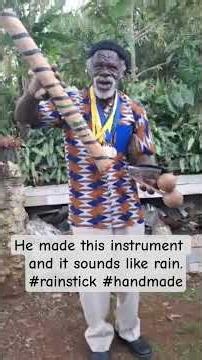 Mr. Hewitt talks about the rainstick he crafted. #Jamaica #culture #Rainstick #jamaicanart