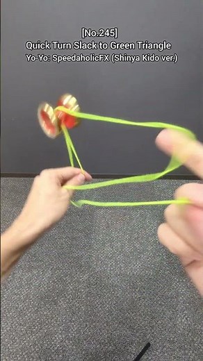 [No.245]🪀Today's Yo-Yo Trick & Tutorial: Quick Turn Slack to Green Triangle #yoyo #yoyotricks #ヨーヨー