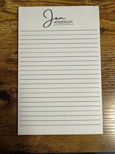 Personalized Notepads! With or Without Lines - Etsy