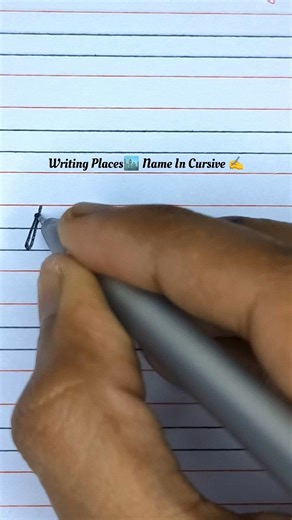 Writing Place Name In Cursive Writing ✍️📝 #shorts #place #cursivewriting