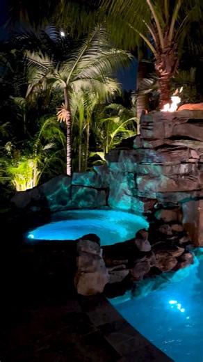 79K views · 2.6K reactions | This South Florida Insane Pool shines bright at night. We create a jaw-dropping environment of recreation and relaxation that is 100% customized and unique to every client! #insanepools #lucaslagoons #poolbuilder #pool #backyard | Lucas Lagoons | Facebook