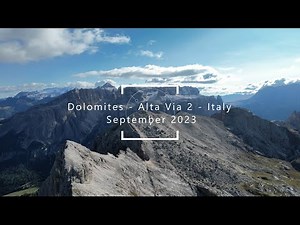 SOLO HIKING Dolomites ALTA VIA 2 September 2023 4K 30p