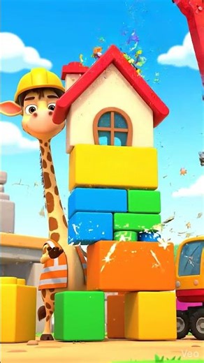 Construction Boss Giraffe 🏗️🦒 | Fun Animal Jobs