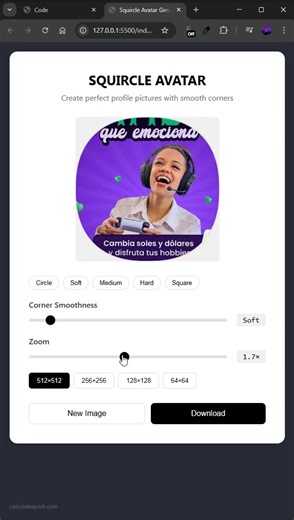 Squircle Avatar Generator #programación #javascript #avatar #desarrolloweb #code #ia #generator