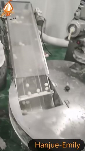 HANJUE Mochi making machine with rotating coating tray