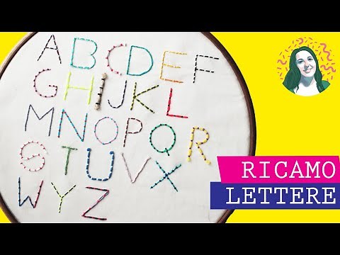 COME RICAMARE LE LETTERE | punto Cordoncino | Couching Stitch | RICAMO FACILE