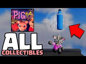 PIG 64 PART 2 ALL COLLECTIBLES ("TOURIST TRAP" BADGE)