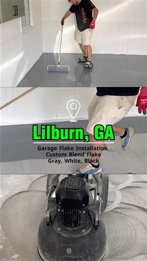 Garage Flake Installation Custom Blend Flake