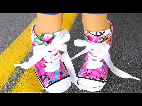 How to Make Doll Shoes: 18 inch Resize : Sneakers | Plus American Girl Mini Doll Collection Update