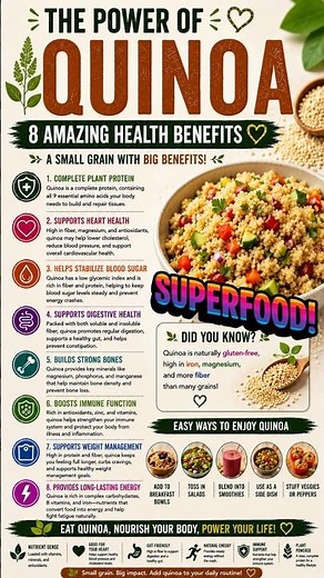 The Power of Quinoa 🌾 | 8 Amazing Health Benefits You Need to Know!