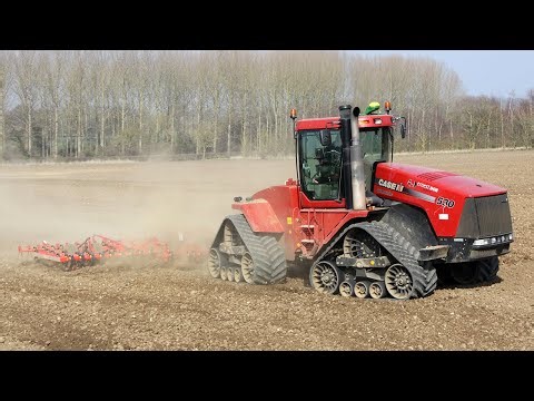 Flagship Case IH Quadtrac 530 and Väderstad NZ-Aggressive 800 springtines | 15l 543hp Cummins sound