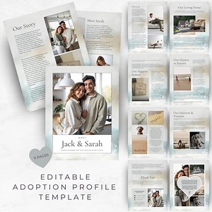 Adoption Profile Template: Modern Editable Booklet - Etsy