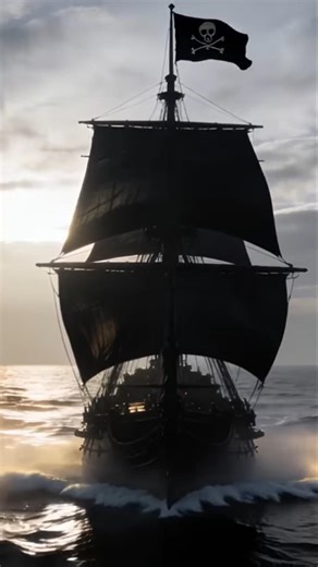 4 Hour Pirate Ship Sailing 🌊 Brown Noise + Real Ocean Waves for Deep Sleep & Relaxation 🏴‍☠️
